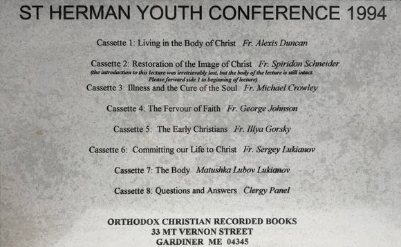1994 St. Herman Pilgrimage Lectures - Cassette