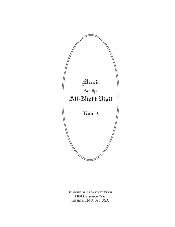 Music 01b of the Second Tone for the Vigil Service